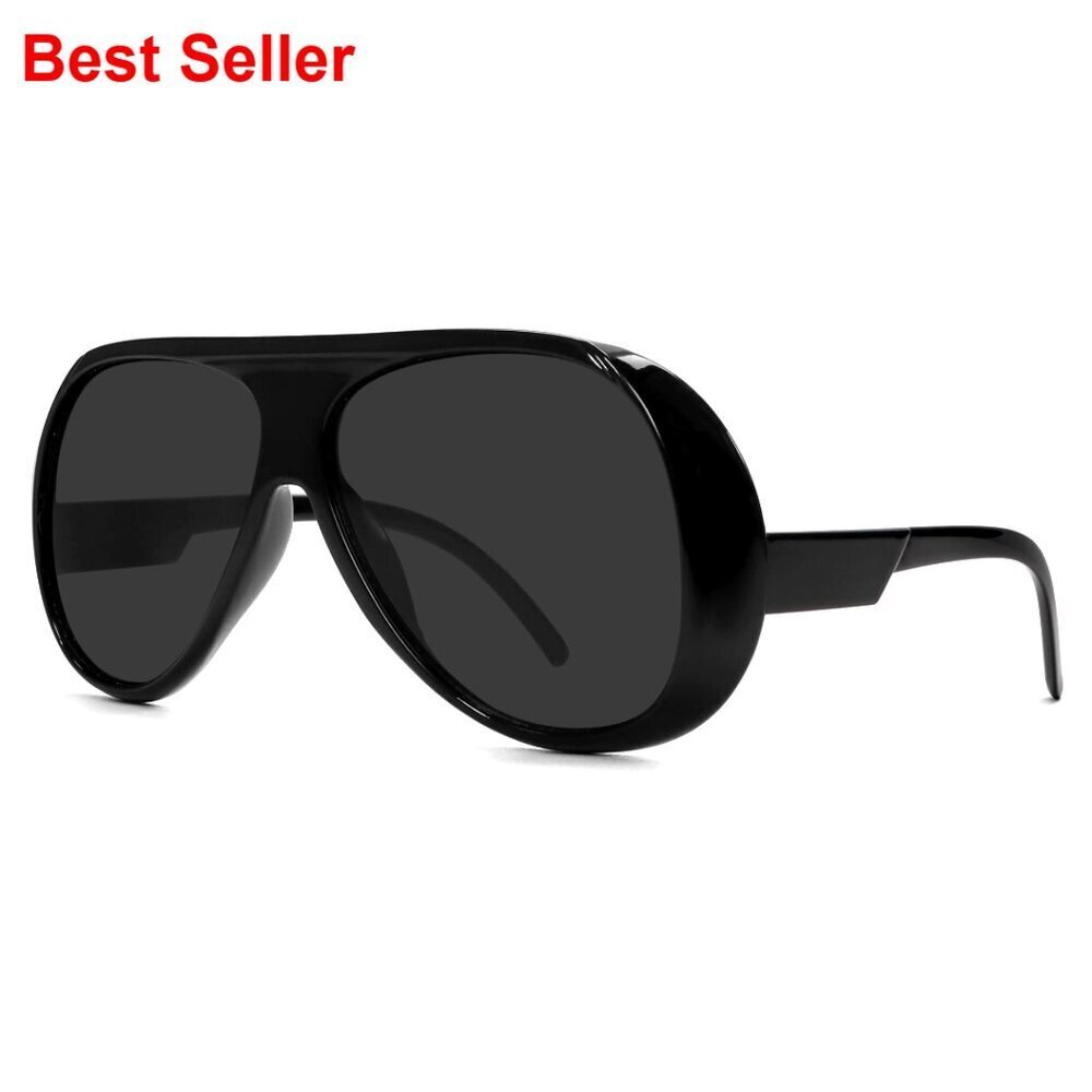 Oversized Aviator Sunglasses UV400 Protection Retro 70s Style